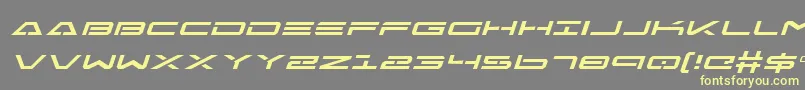 FreeAgentExpandedItalic Font – Yellow Fonts on Gray Background