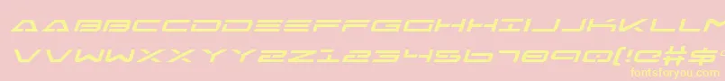 FreeAgentExpandedItalic Font – Yellow Fonts on Pink Background