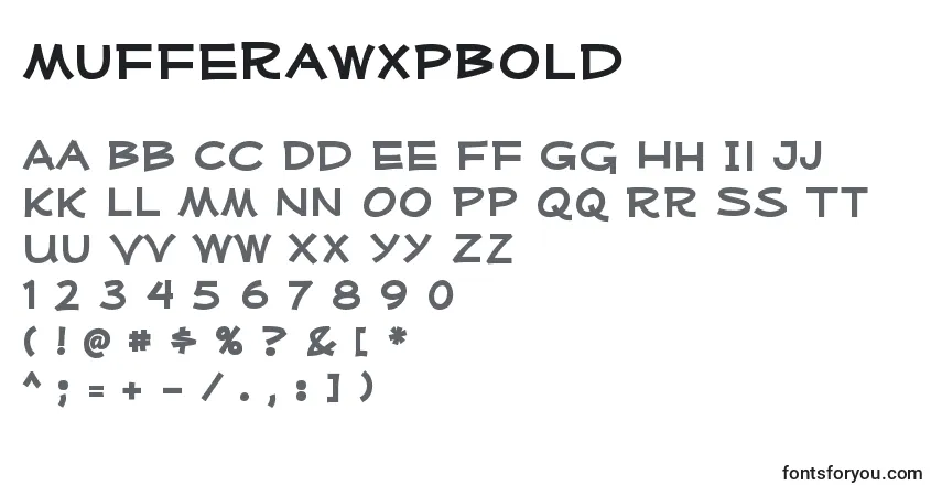 Шрифт MufferawxpBold – алфавит, цифры, специальные символы