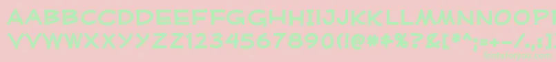 fuente MufferawxpBold – Fuentes Verdes Sobre Fondo Rosa
