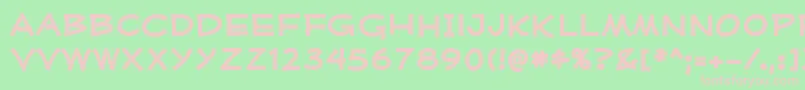 MufferawxpBold Font – Pink Fonts on Green Background