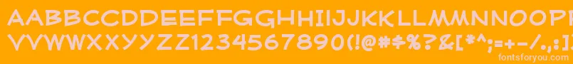 MufferawxpBold Font – Pink Fonts on Orange Background