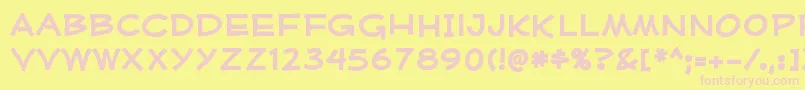 MufferawxpBold Font – Pink Fonts on Yellow Background