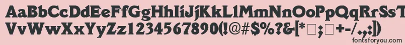 フォントDecusSsi – ピンクの背景に黒い文字