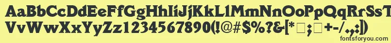 DecusSsi Font – Black Fonts on Yellow Background