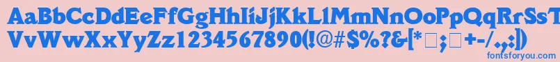 DecusSsi Font – Blue Fonts on Pink Background