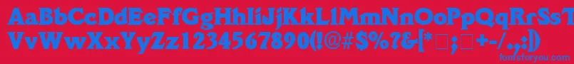 DecusSsi Font – Blue Fonts on Red Background