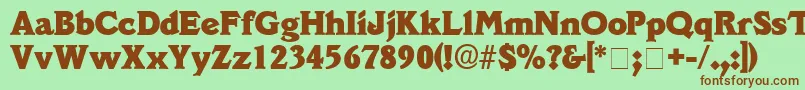 DecusSsi-fontti – ruskeat fontit vihreällä taustalla