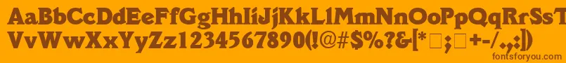 DecusSsi Font – Brown Fonts on Orange Background