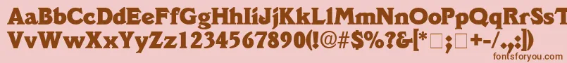 DecusSsi Font – Brown Fonts on Pink Background