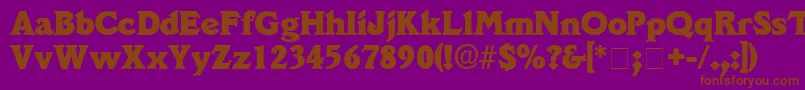 フォントDecusSsi – 紫色の背景に茶色のフォント