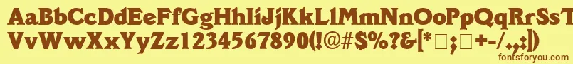 DecusSsi Font – Brown Fonts on Yellow Background