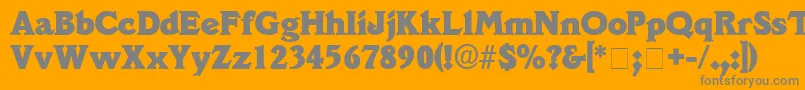 DecusSsi Font – Gray Fonts on Orange Background