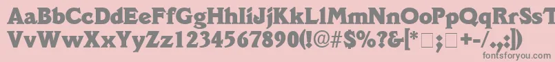 フォントDecusSsi – ピンクの背景に灰色の文字