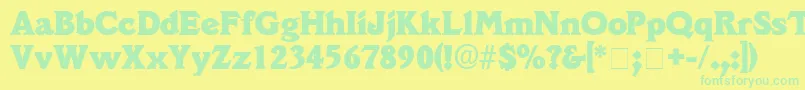 DecusSsi Font – Green Fonts on Yellow Background