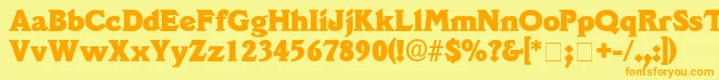 DecusSsi Font – Orange Fonts on Yellow Background