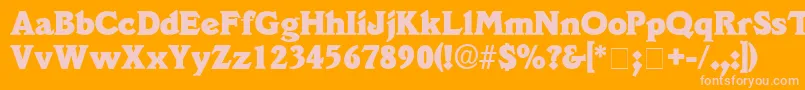 DecusSsi Font – Pink Fonts on Orange Background