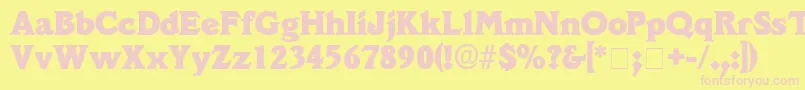 DecusSsi Font – Pink Fonts on Yellow Background