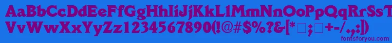 DecusSsi Font – Purple Fonts on Blue Background