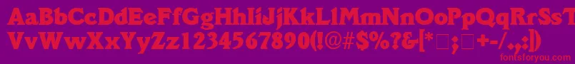 DecusSsi Font – Red Fonts on Purple Background