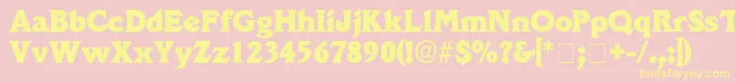 DecusSsi Font – Yellow Fonts on Pink Background