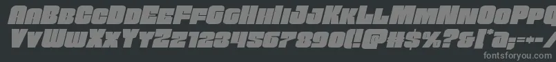Funkmachineexpandital-Schriftart – Graue Schriften auf schwarzem Hintergrund