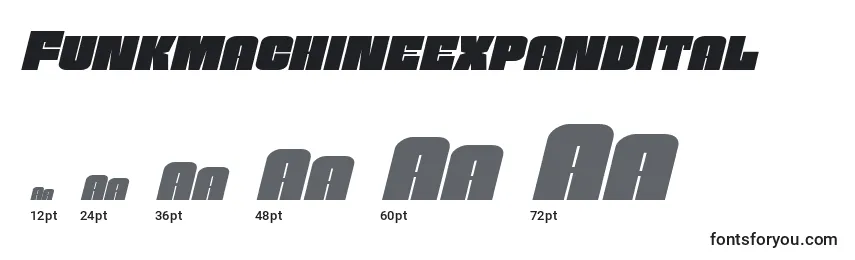Funkmachineexpandital Font Sizes