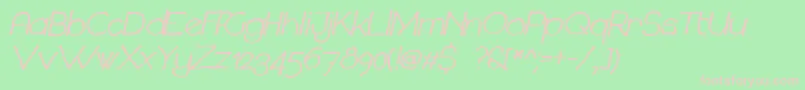 ChavenirBoldItalic Font – Pink Fonts on Green Background