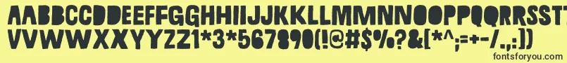 GratefulDemo Font – Black Fonts on Yellow Background