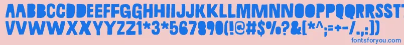 GratefulDemo Font – Blue Fonts on Pink Background