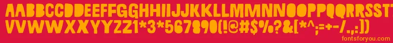 GratefulDemo Font – Orange Fonts on Red Background