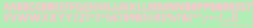GratefulDemo Font – Pink Fonts on Green Background