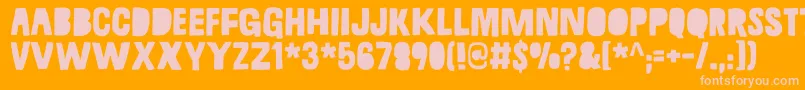 GratefulDemo Font – Pink Fonts on Orange Background