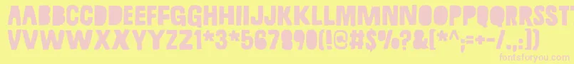 GratefulDemo Font – Pink Fonts on Yellow Background