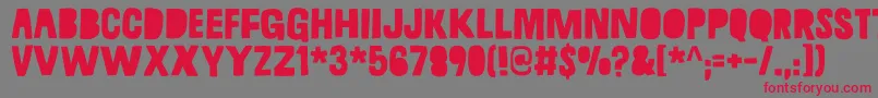 GratefulDemo Font – Red Fonts on Gray Background