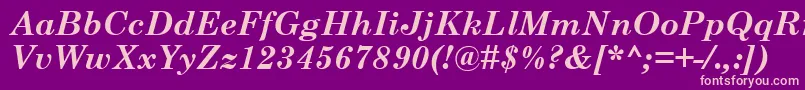CenturySchoolbookРџРѕР»СѓР¶РёСЂРЅС‹Р№РљСѓСЂСЃРёРІ Font – Pink Fonts on Purple Background