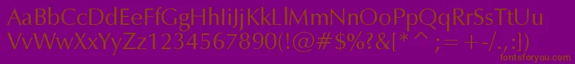 Шрифт Zap – коричневые шрифты на фиолетовом фоне