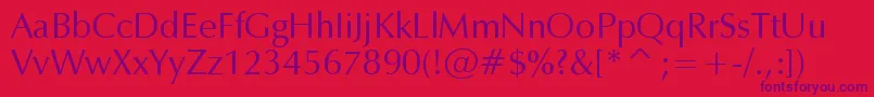 Zap-Schriftart – Violette Schriften auf rotem Hintergrund
