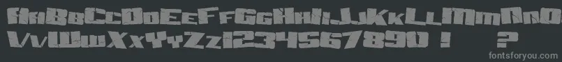 SfAftershockDebris Font – Gray Fonts on Black Background