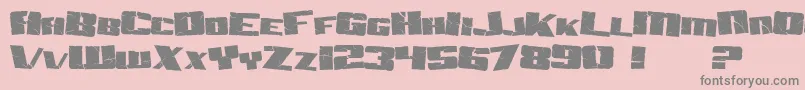 SfAftershockDebris Font – Gray Fonts on Pink Background