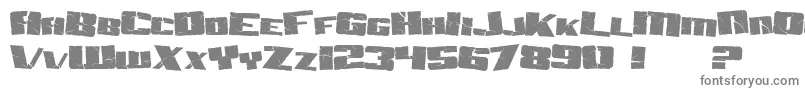 SfAftershockDebris Font – Gray Fonts on White Background