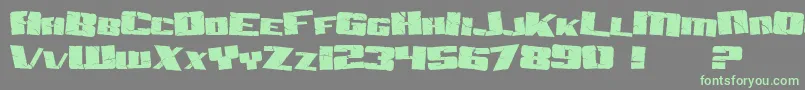 SfAftershockDebris Font – Green Fonts on Gray Background