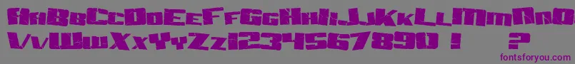 SfAftershockDebris Font – Purple Fonts on Gray Background