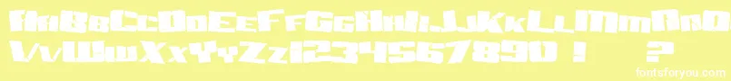 SfAftershockDebris Font – White Fonts on Yellow Background