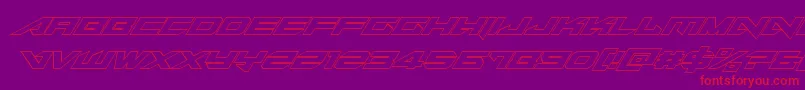 Tarrgetoutital Font – Red Fonts on Purple Background