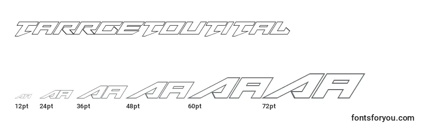 Tarrgetoutital Font Sizes