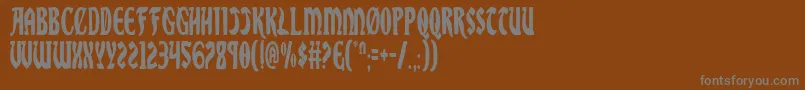 フォントSablec – 茶色の背景に灰色の文字