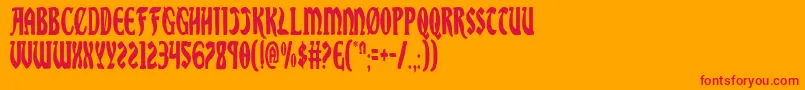 Sablec Font – Red Fonts on Orange Background