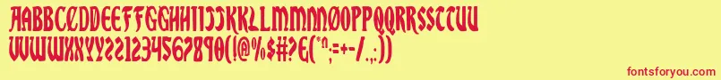 Sablec Font – Red Fonts on Yellow Background