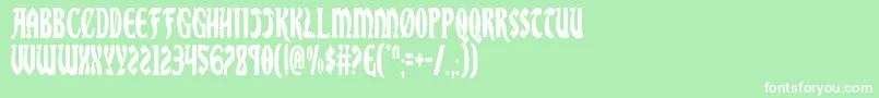 フォントSablec – 緑の背景に白い文字